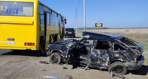 На трассе Екатеринбург — Тюмень школьный автобус попал в ДТП