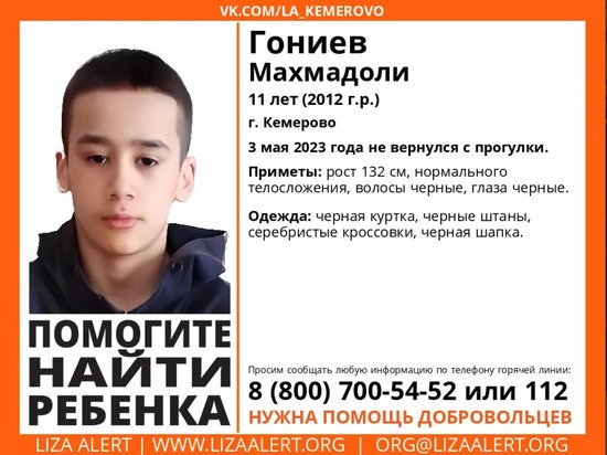 В Кемерове ищут пропавшего 11-летнего мальчика