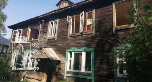 В Томске на улице Калужской, 11 снесли аварийный дом