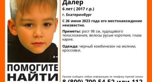 В Екатеринбурге завели уголовное дело об убийстве по факту исчезновения шестилетнего ребенка