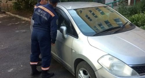 В Октябрьском районе Новосибирска ребенок оказался заблокированным в машине
