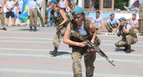 В Бердске в честь Дня ВДВ провели показательные выступления