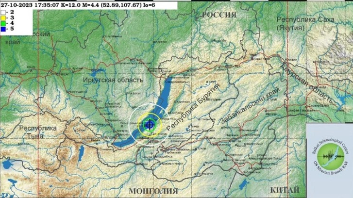 В Иркутске 28 октября зафиксировали землетрясение