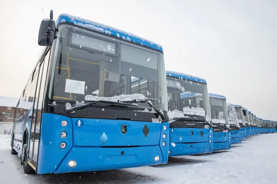 Власти Новокузнецка показал новые автобусы для маршрута №345