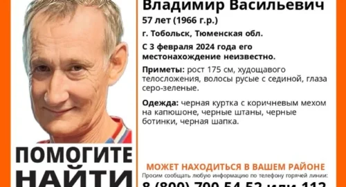 Волонтеры занялись поисками пропавшего 57-летнего мужчины из Тобольска