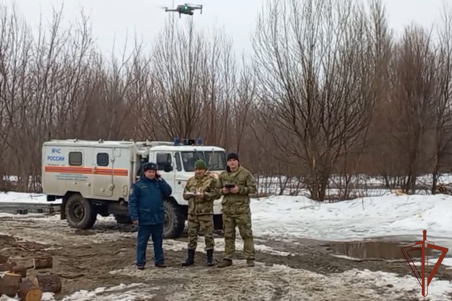 Беспилотники Росгвардии контролируют паводки в Алтайском крае