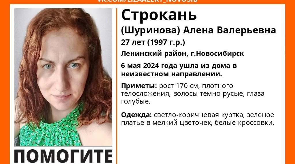В Новосибирске с 6 мая не могут найти многодетную мать в зеленом платье