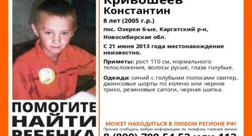 В День пропавших детей в Новосибирске вспомнили исчезнувшего 11 лет назад мальчика