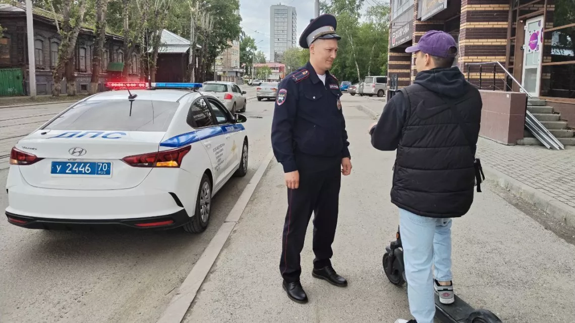 В Томске оштрафовали свыше 300 самокатчиков за нарушение правил